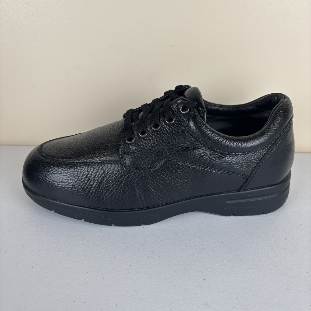 DREW Walker II Shoes Black Leather Oxfords Orthotic Diabetic Sneakers Size 11 6E